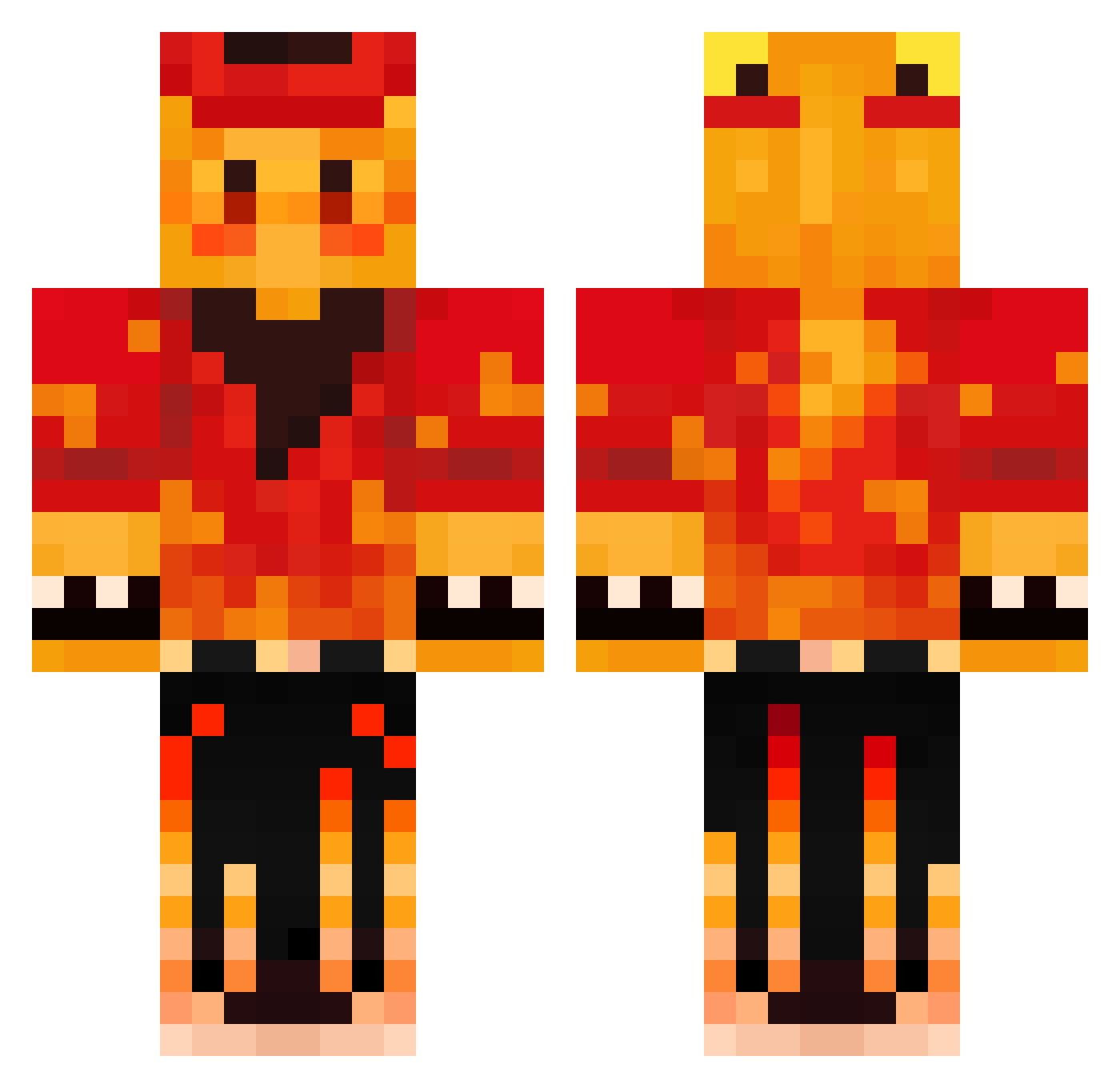 PorsukAgaci Minecraft skin, front and back view