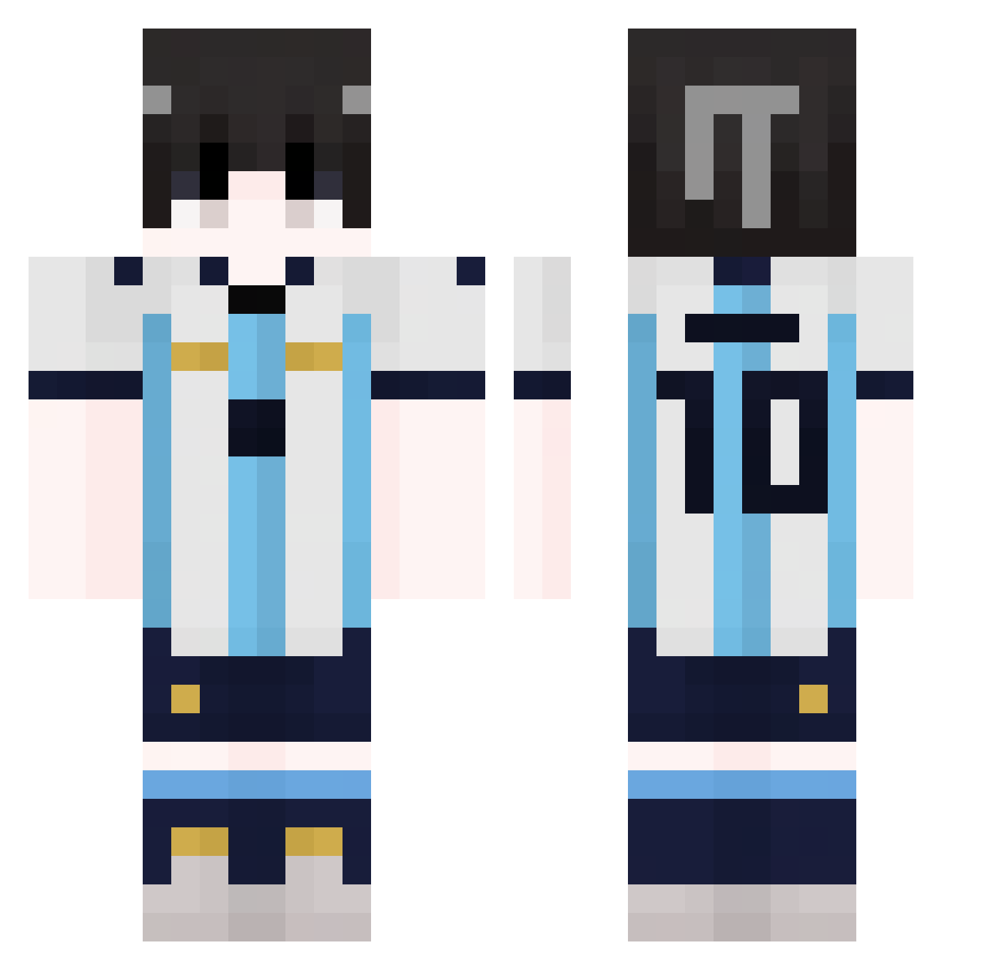 Angelittozyx Minecraft skin, front and back view