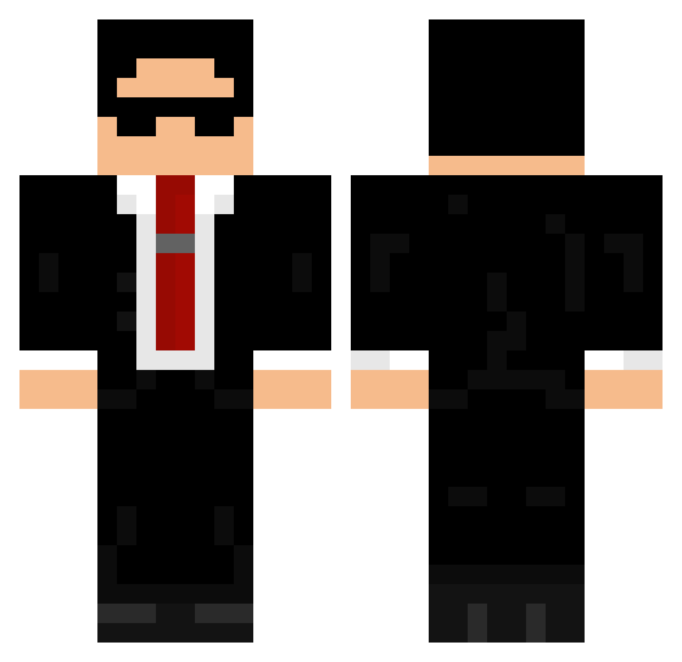 MXRT1S Minecraft skin, front and back view
