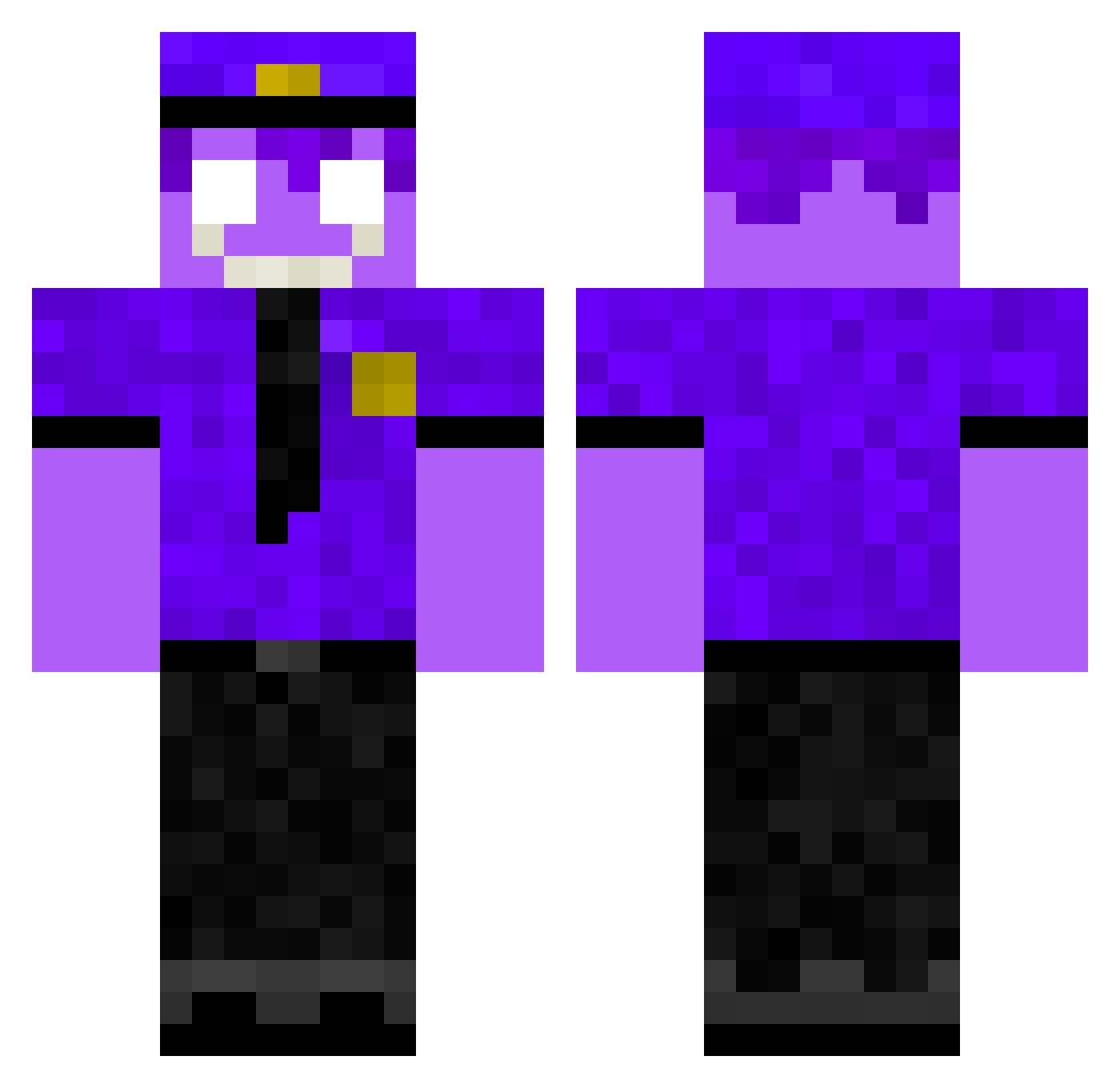 iopolis Minecraft skin, front and back view