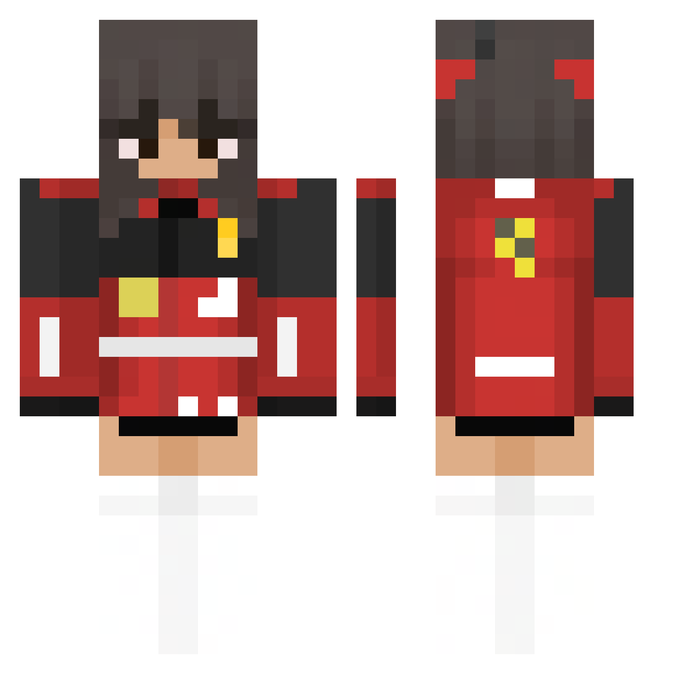nsciya Minecraft skin, front and back view