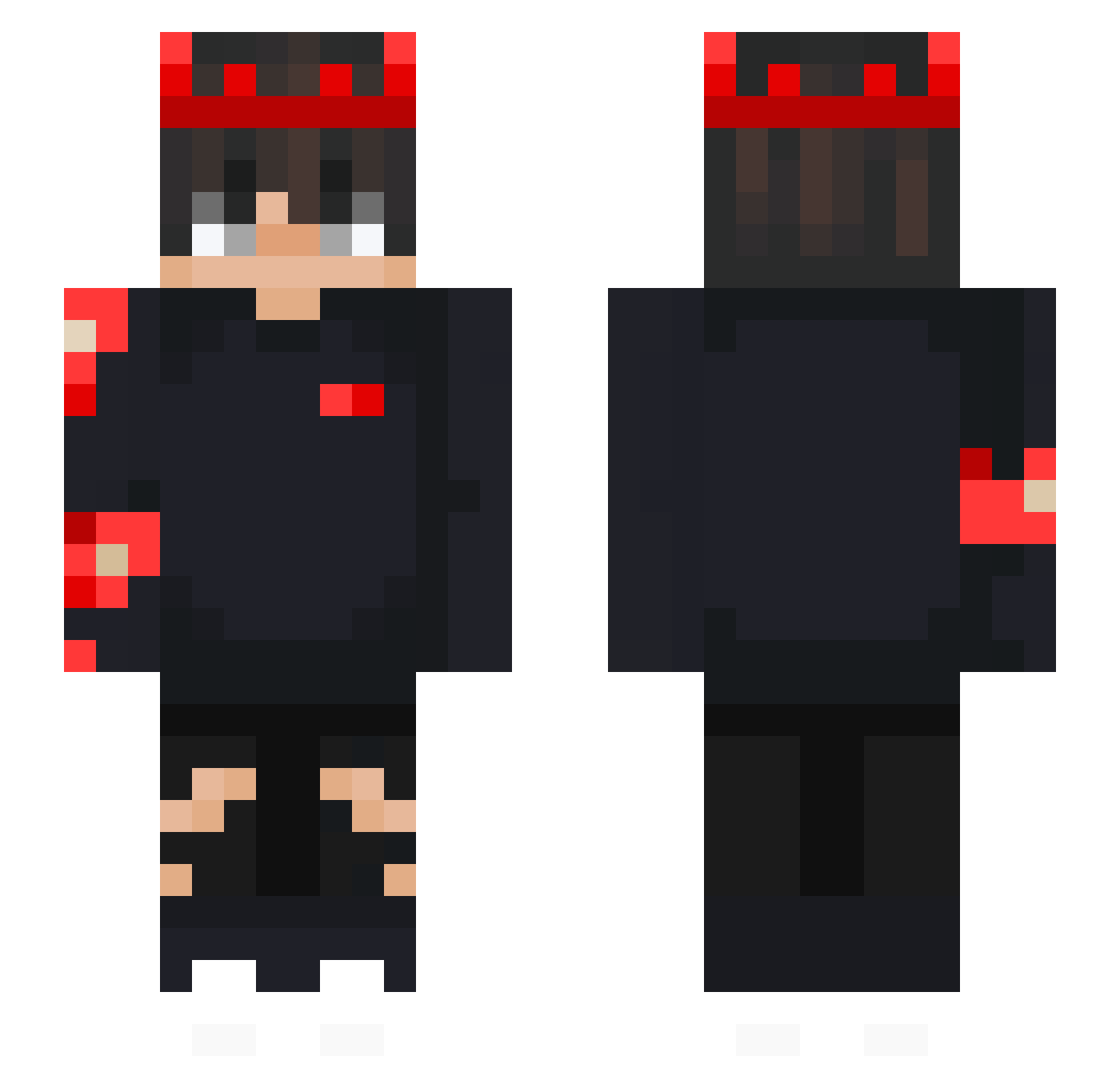 proximity Minecraft skin, front and back view