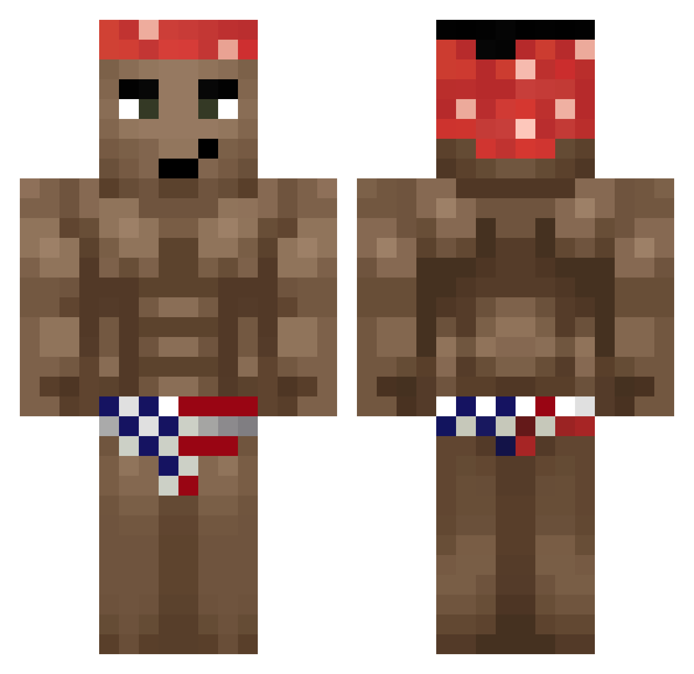GabrielHTog Minecraft skin, front and back view