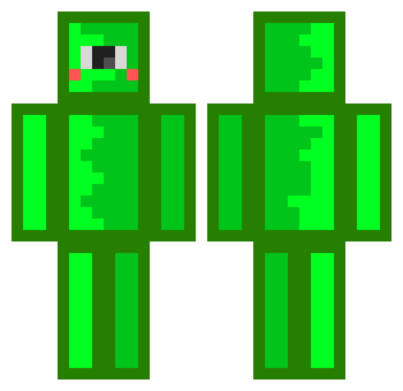 RooNey_ Minecraft skin, front and back view