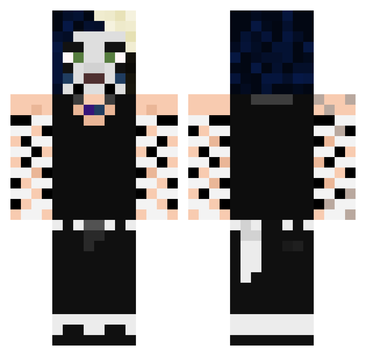 dabomens Minecraft skin, front and back view
