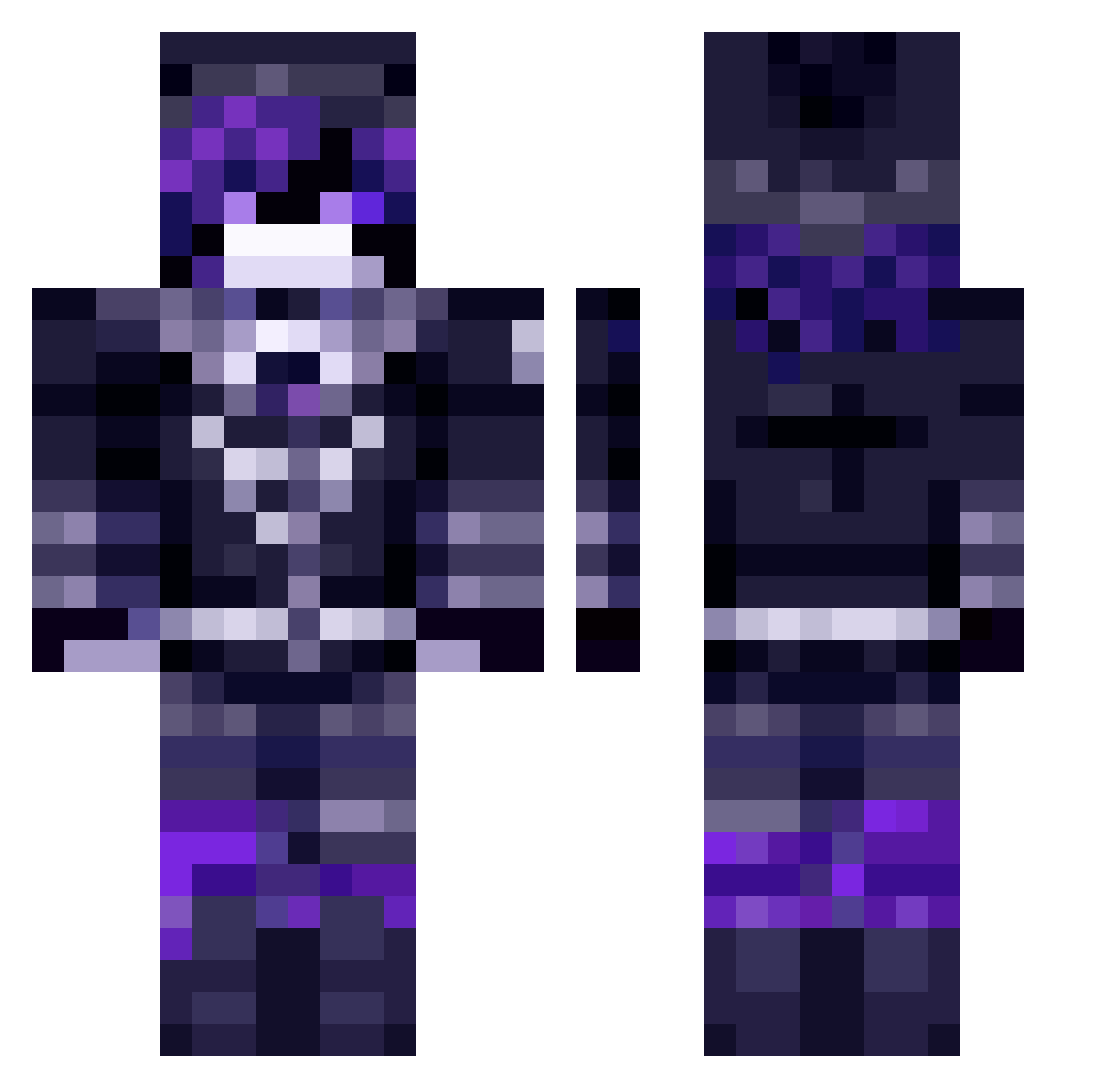 iseecollins Minecraft skin, front and back view
