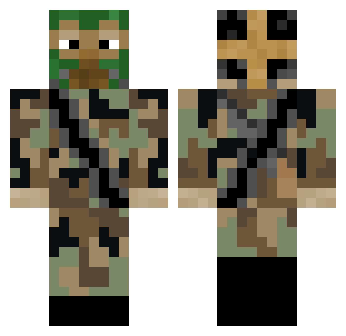 tigercraft4 Minecraft skin, front and back view