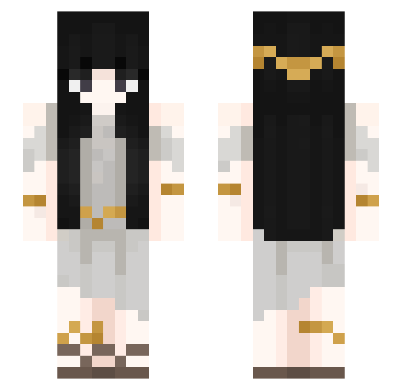 JKL_CoCo Minecraft skin, front and back view