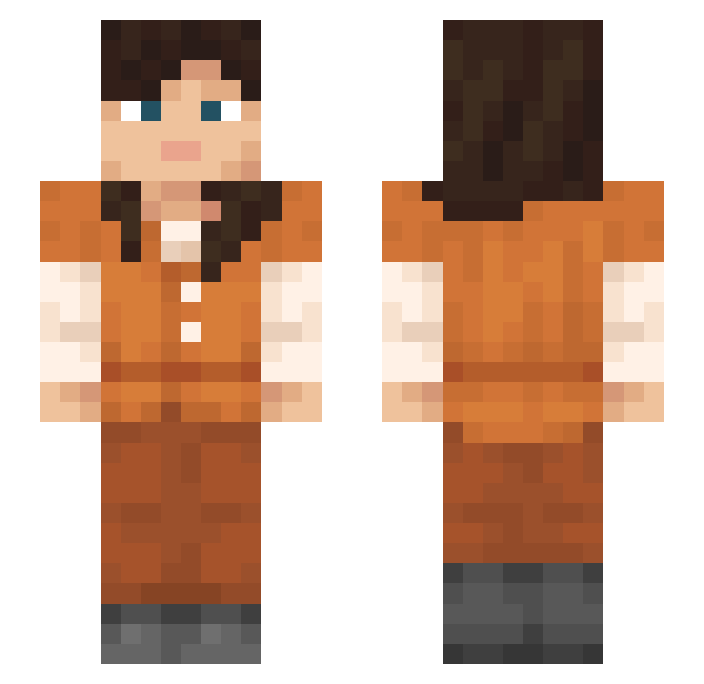ImXR24 Minecraft skin, front and back view