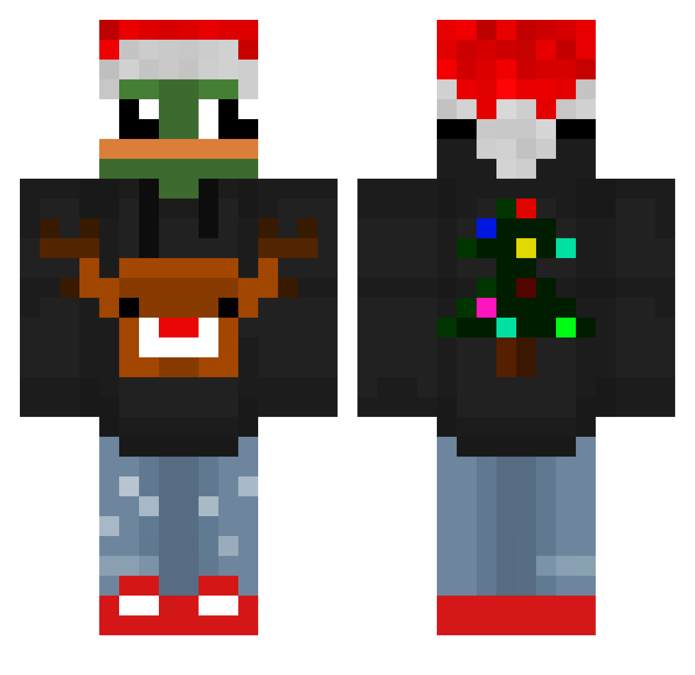 zabusje Minecraft skin, front and back view