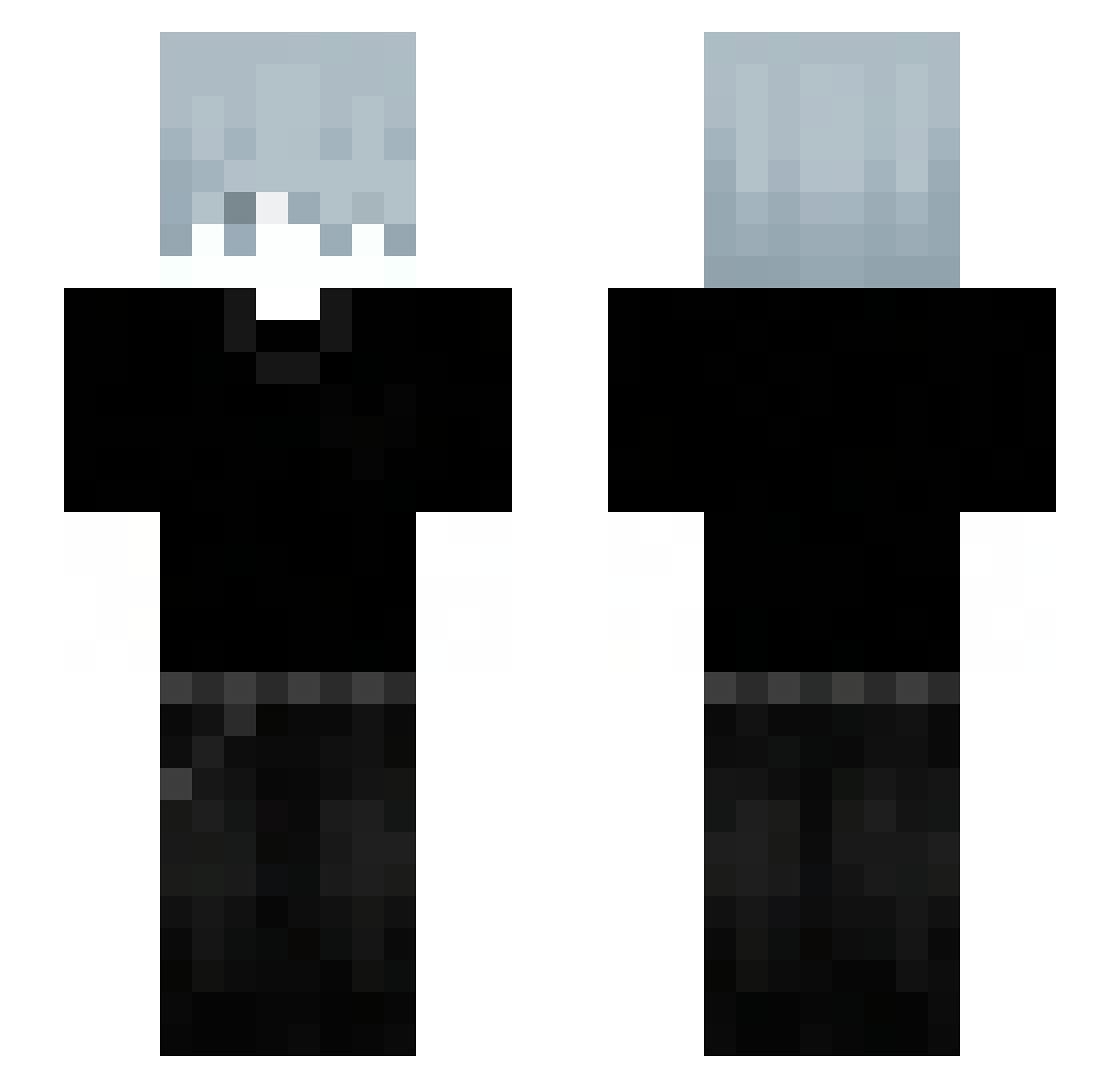 P1NKX11 Minecraft skin, front and back view