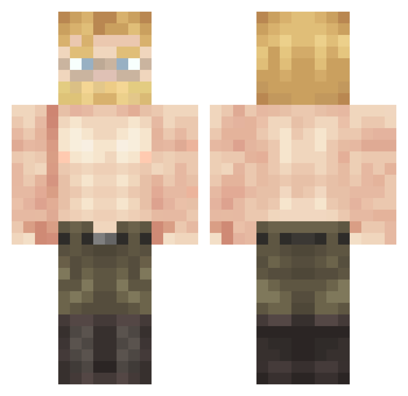 Expert_Egg Minecraft skin, front and back view