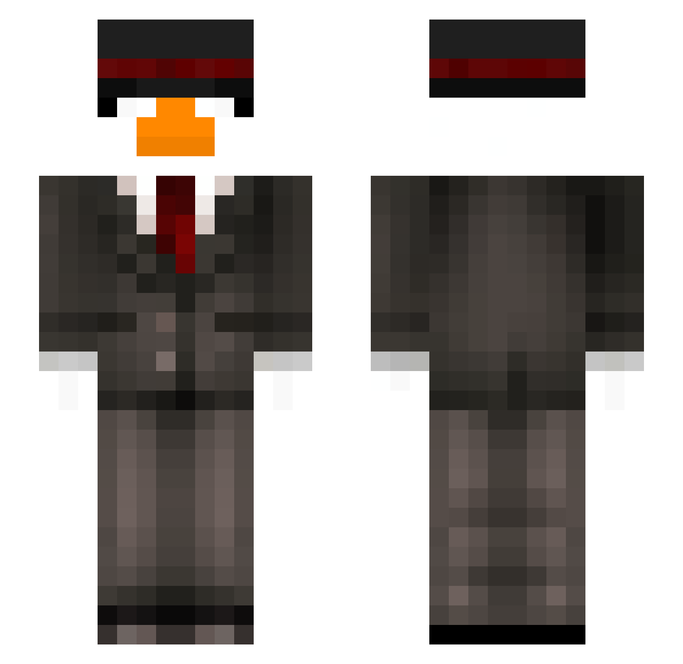 kaahi Minecraft skin, front and back view