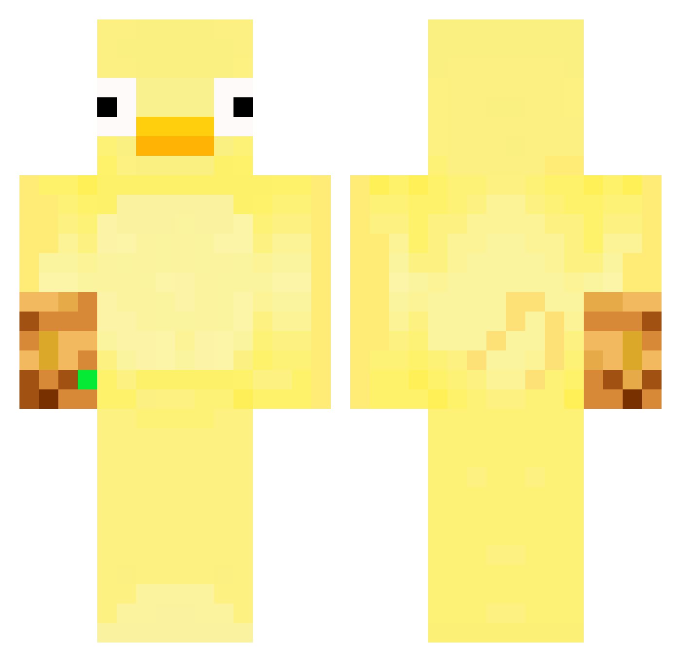WOAICAOGirl Minecraft skin, front and back view