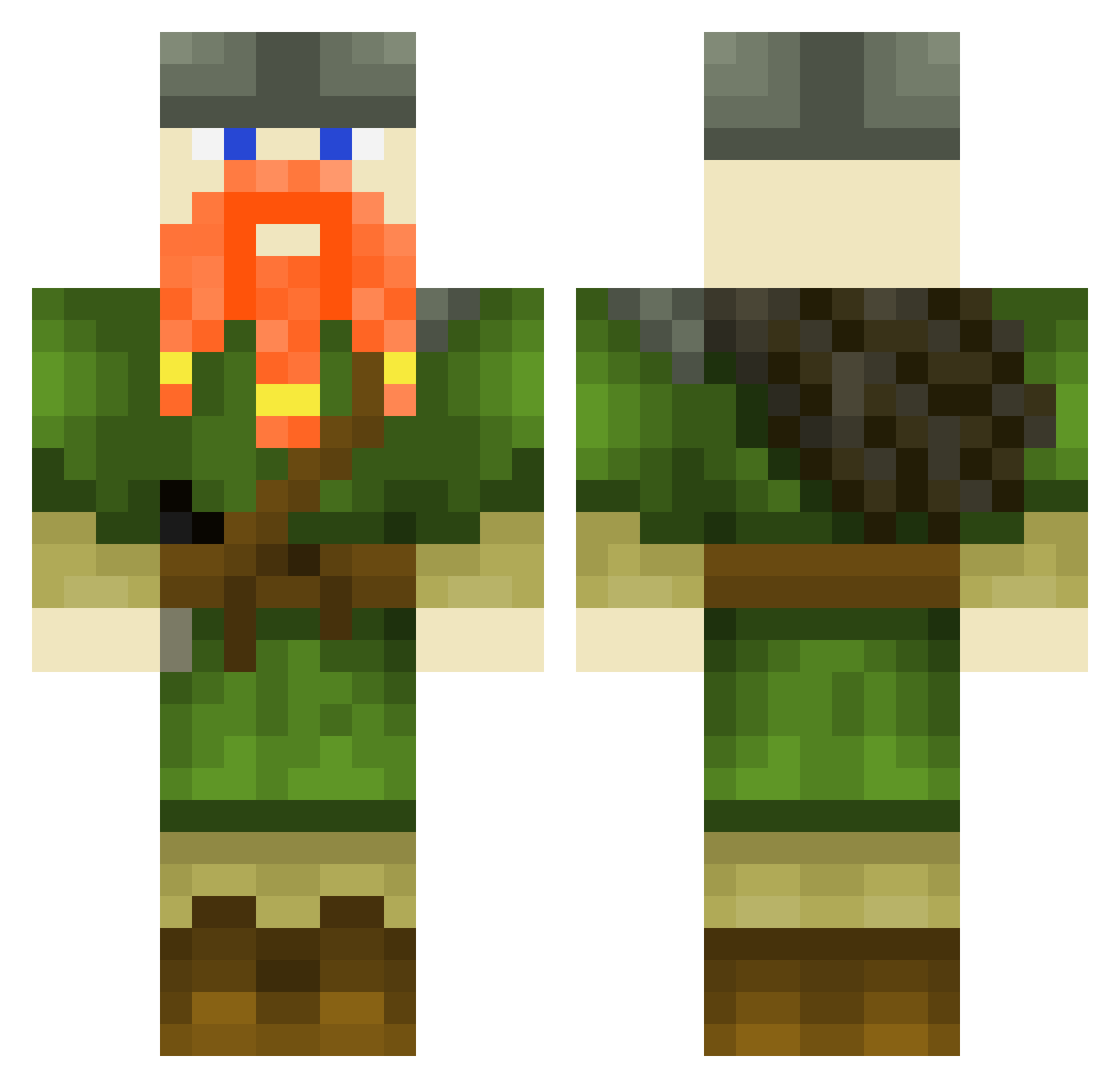 Viqkau Minecraft skin, front and back view