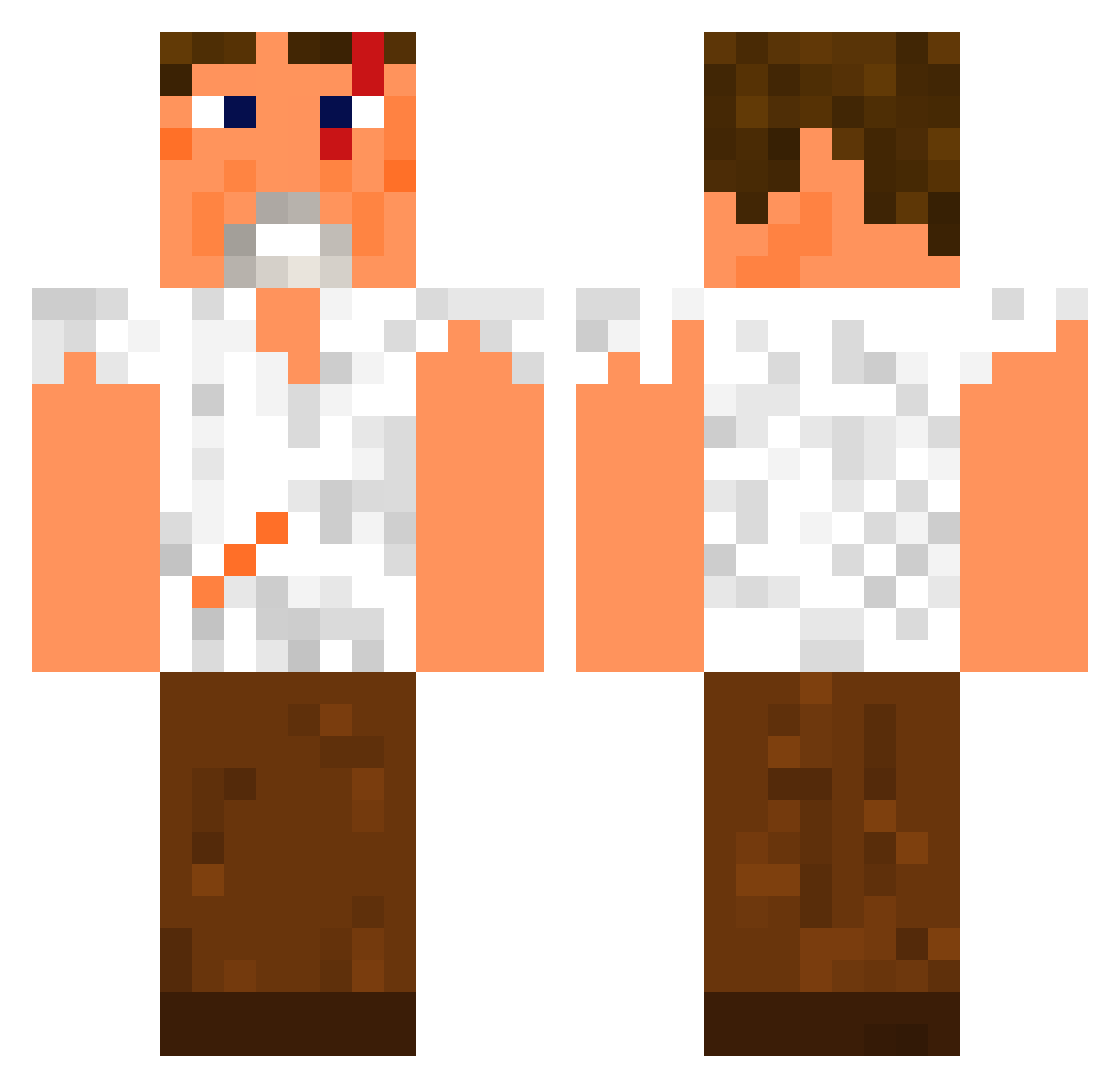 Trimidox Minecraft skin, front and back view