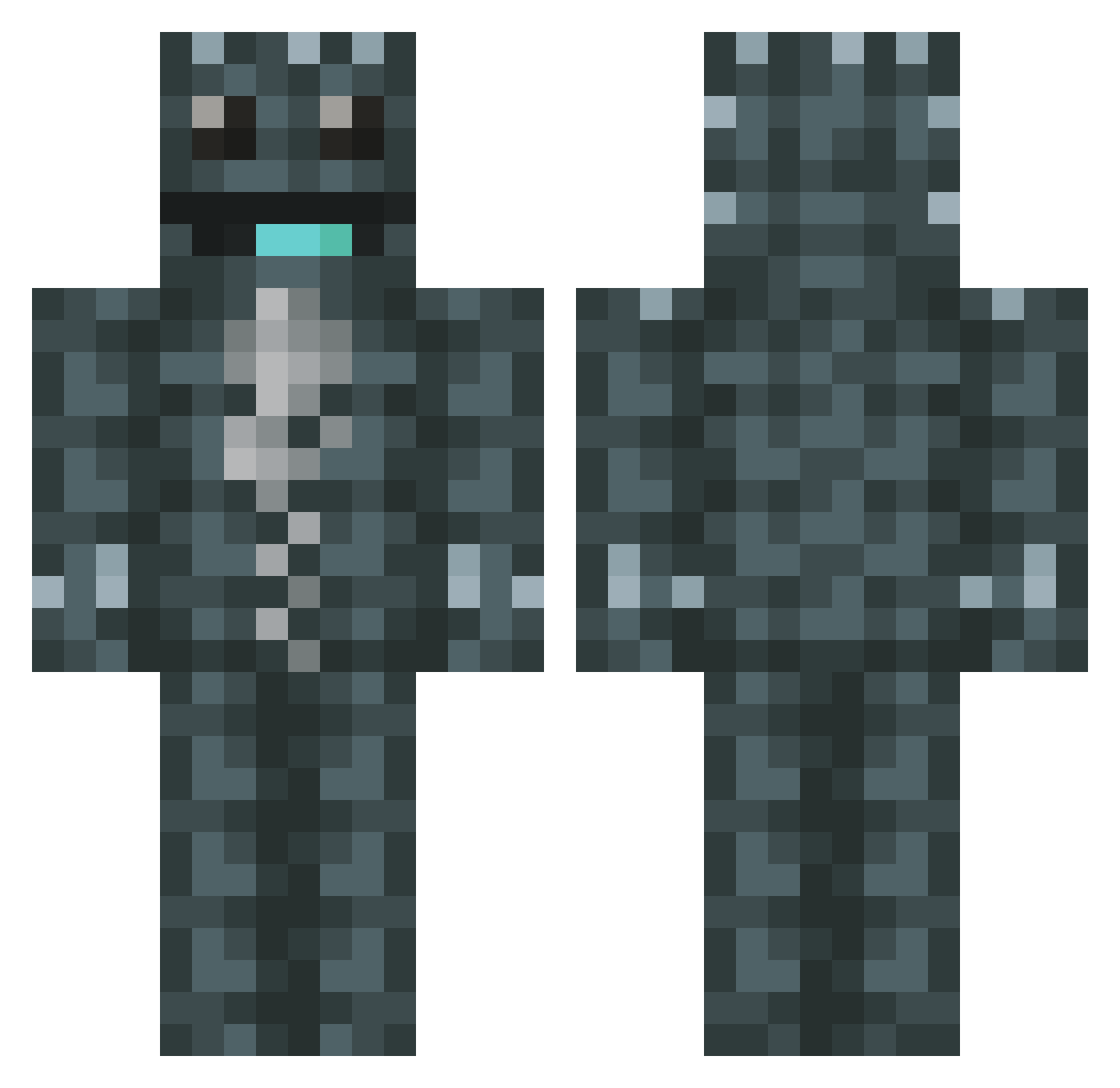Zweihandere Minecraft skin, front and back view