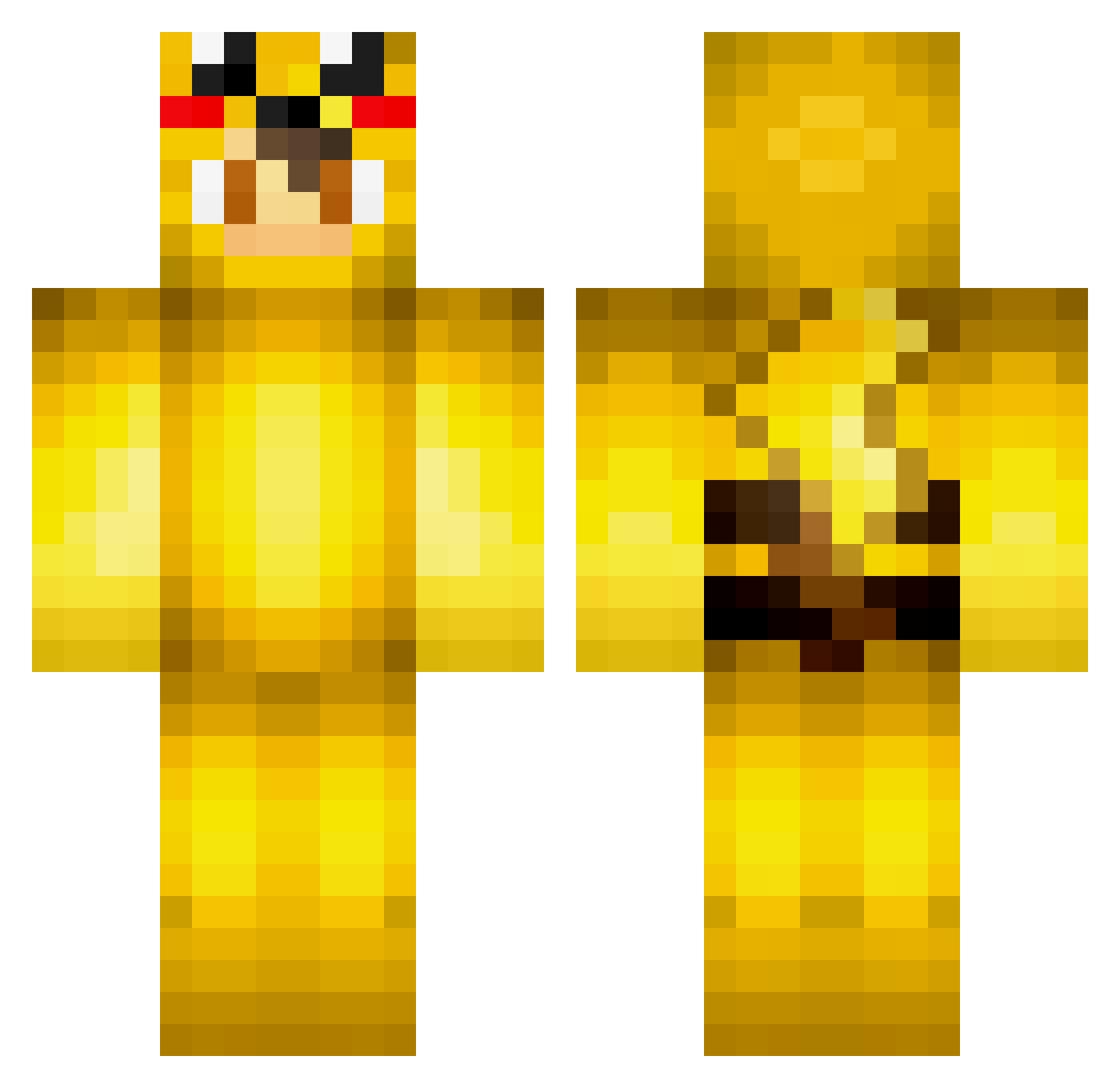 DeadCein Minecraft skin, front and back view