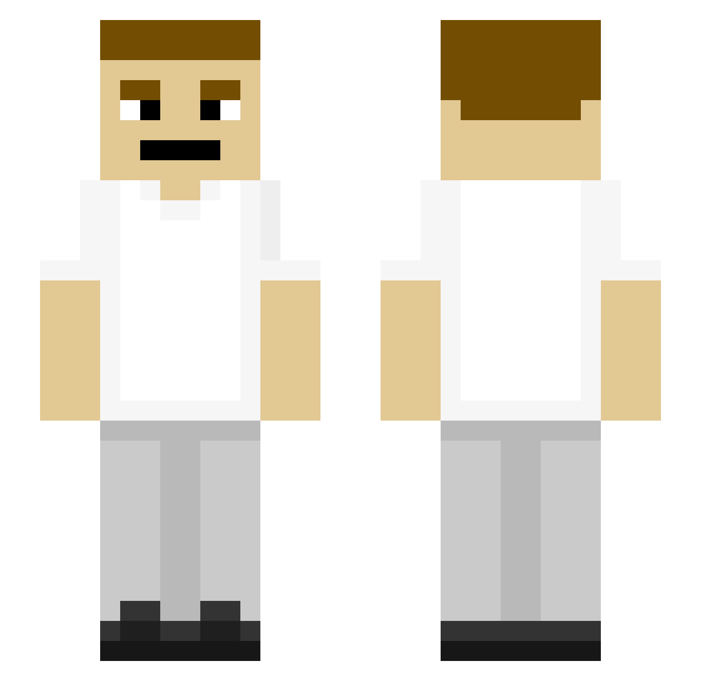 ProGamerMateusz Minecraft skin, front and back view