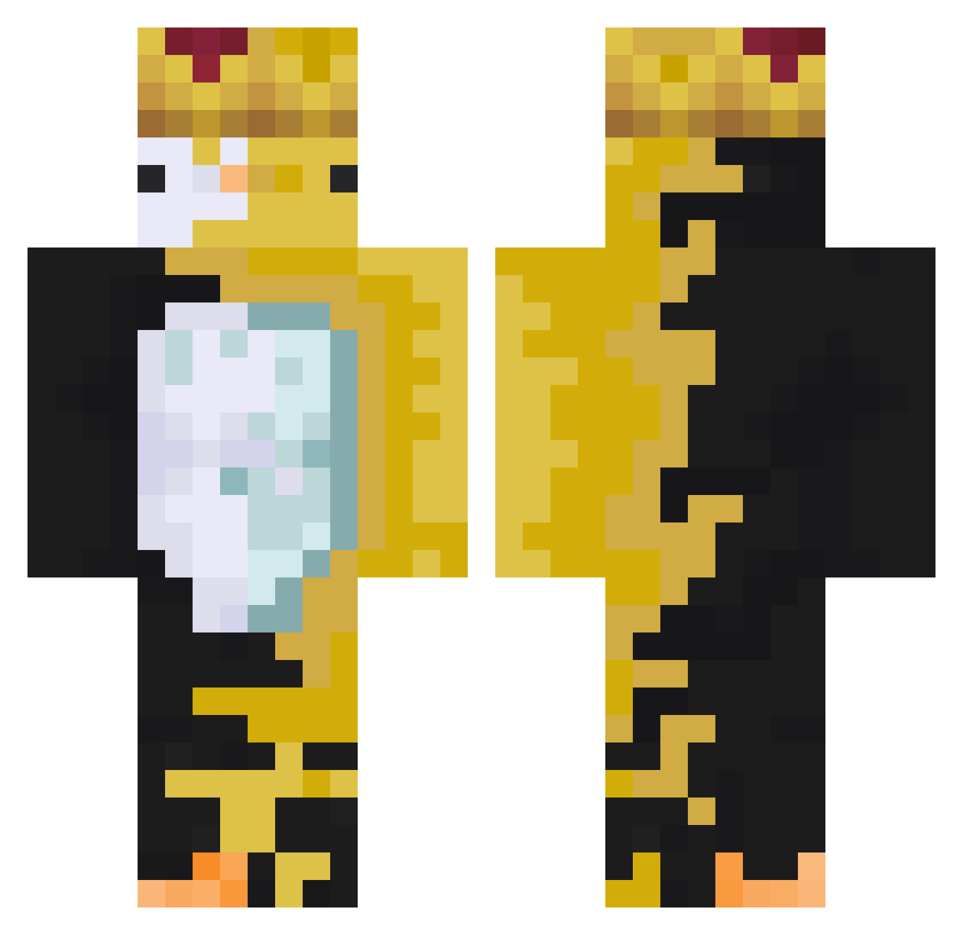 Uno_T Minecraft skin, front and back view