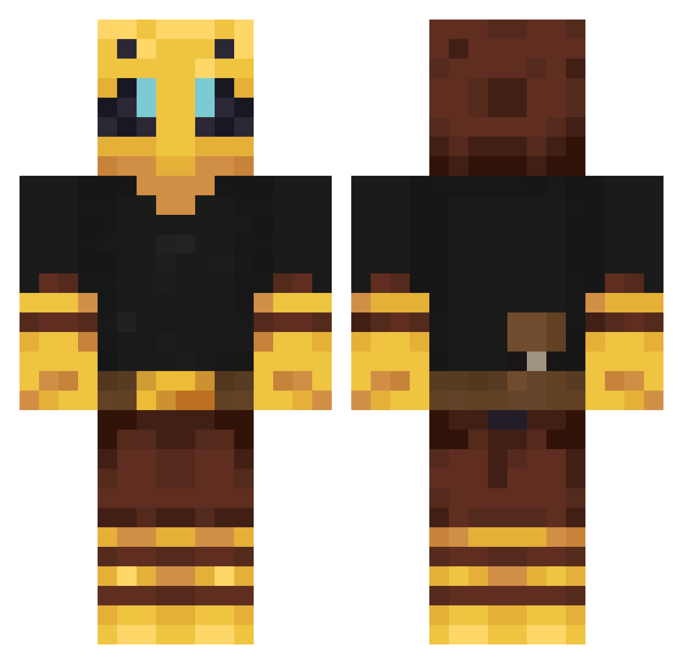 ughdewbert Minecraft skin, front and back view