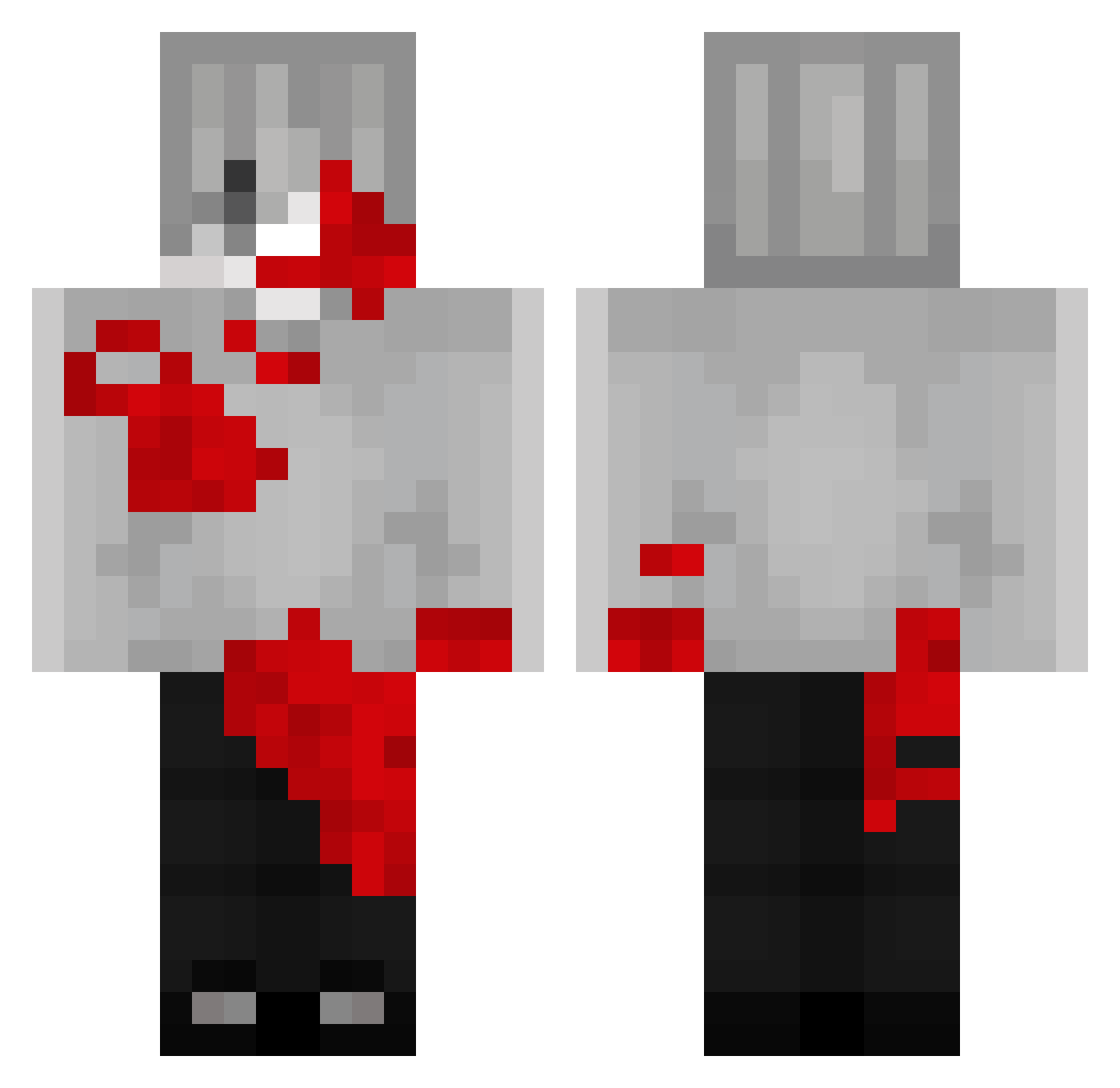 SobixPL Minecraft skin, front and back view