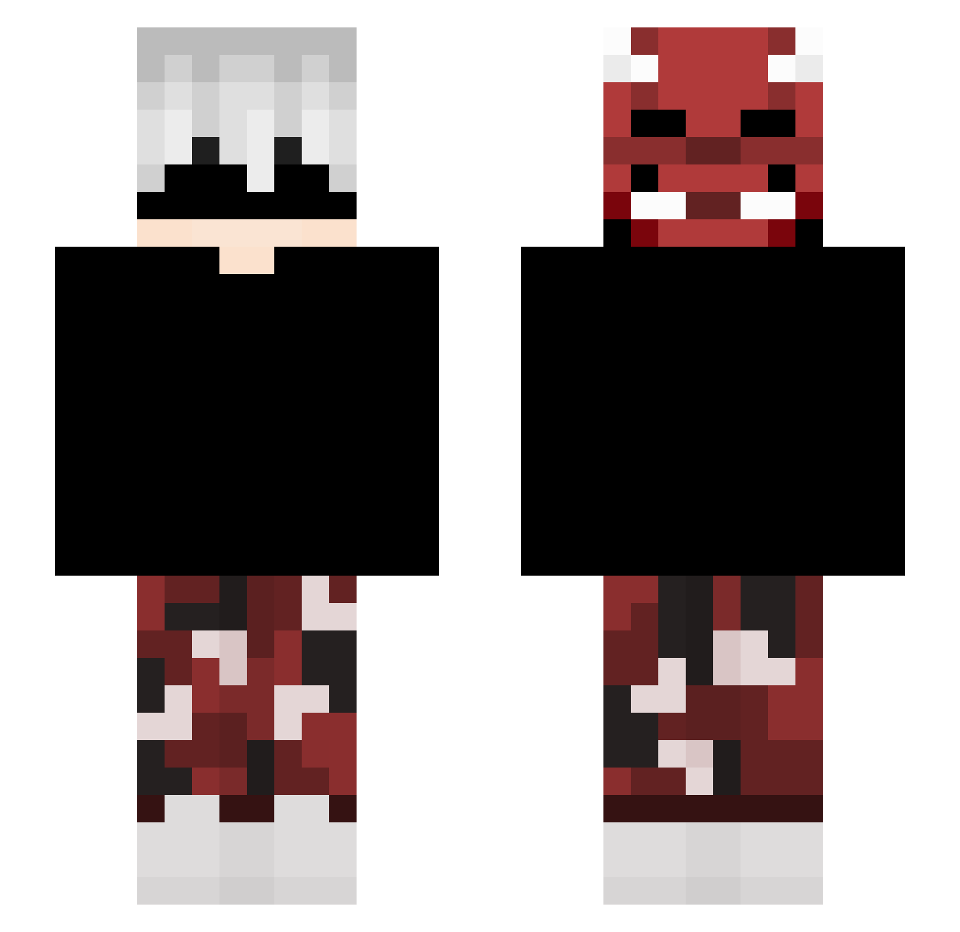 AdiGMP Minecraft skin, front and back view