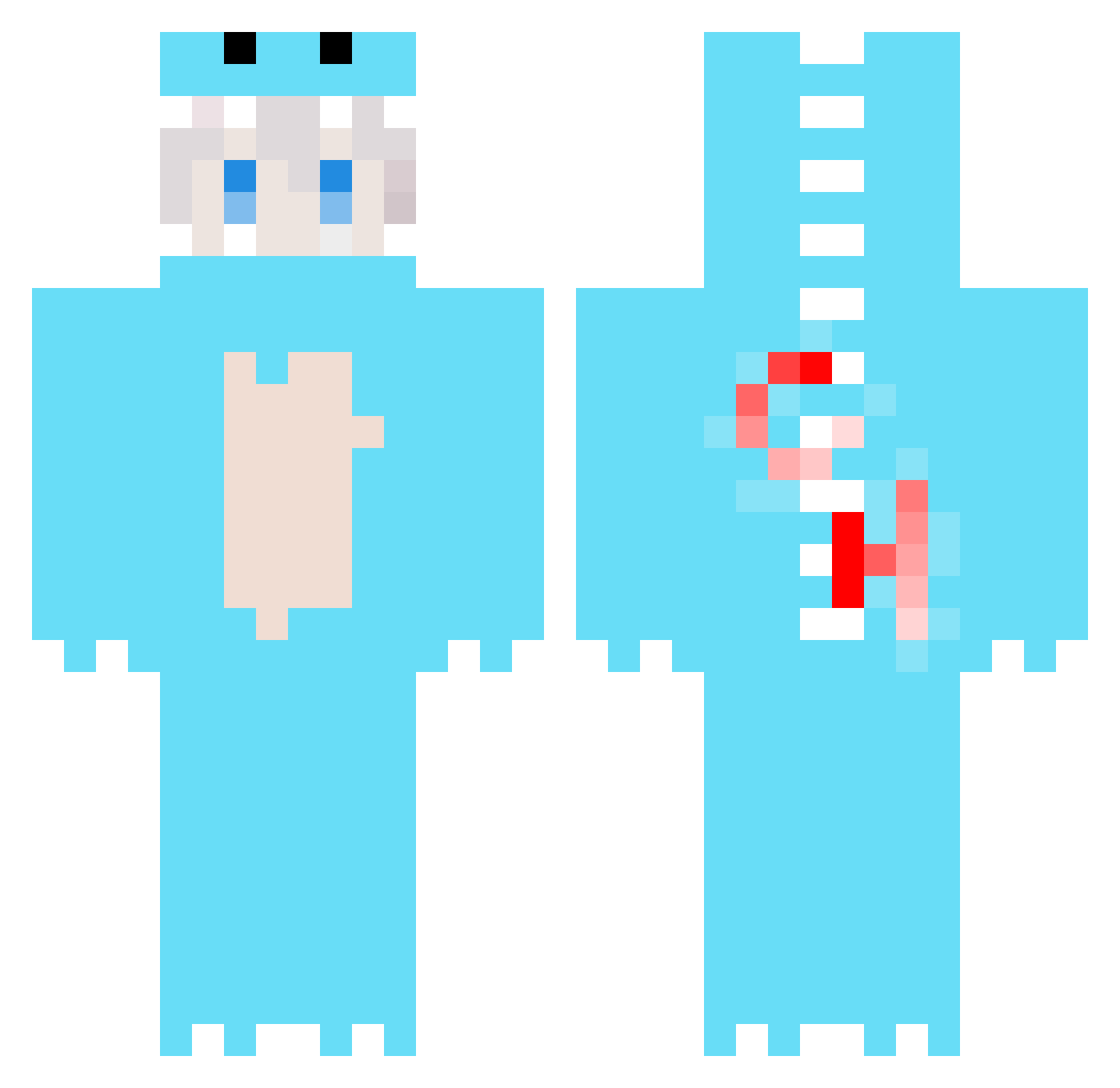 CHChenxuan Minecraft skin, front and back view