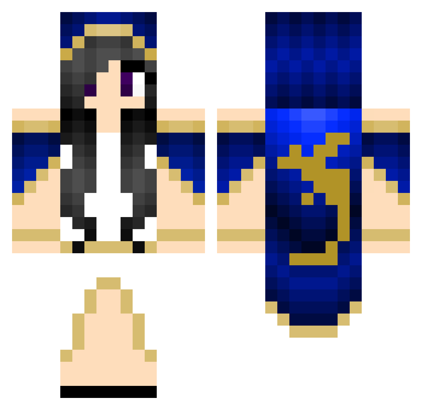 MK920 Minecraft skin, front and back view