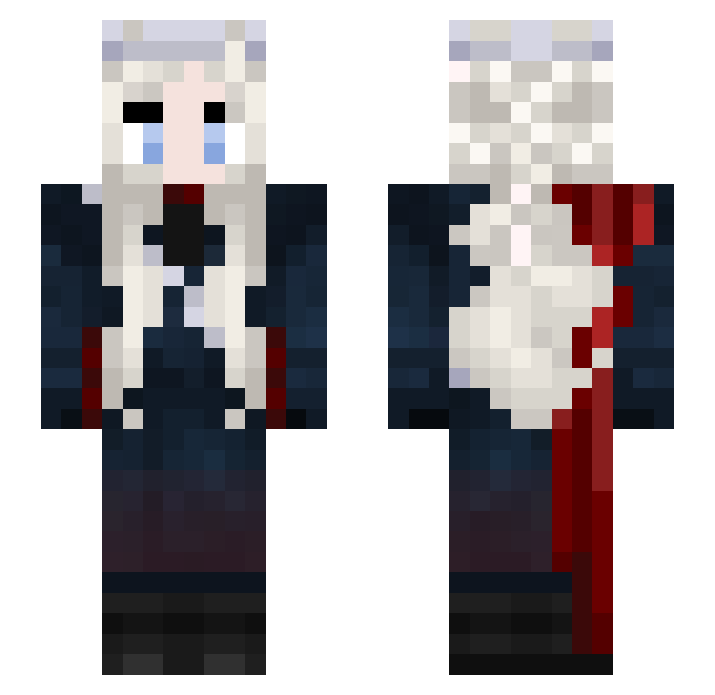 PrinceTargaryen Minecraft skin, front and back view