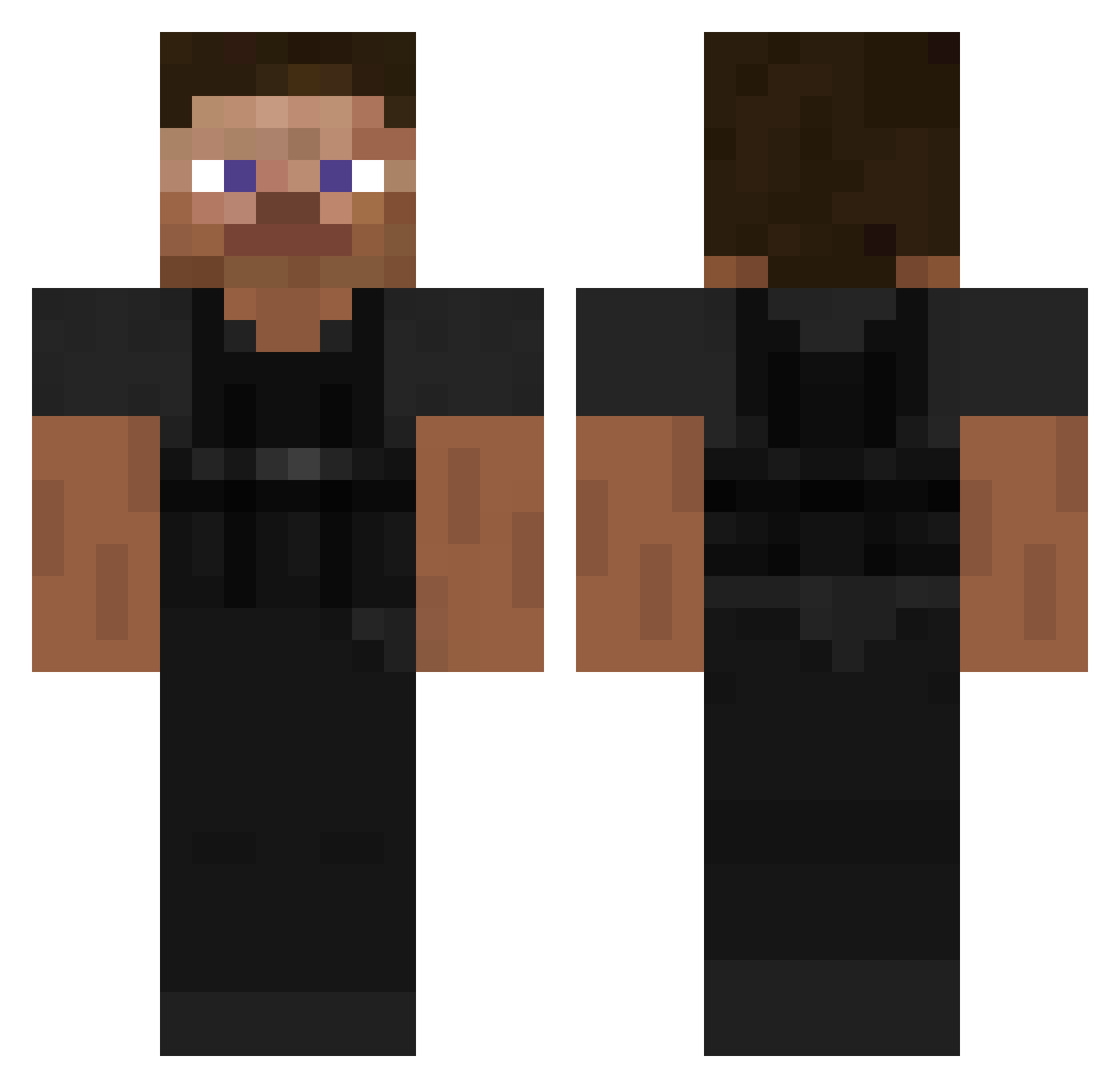 Abdelghani Minecraft skin, front and back view