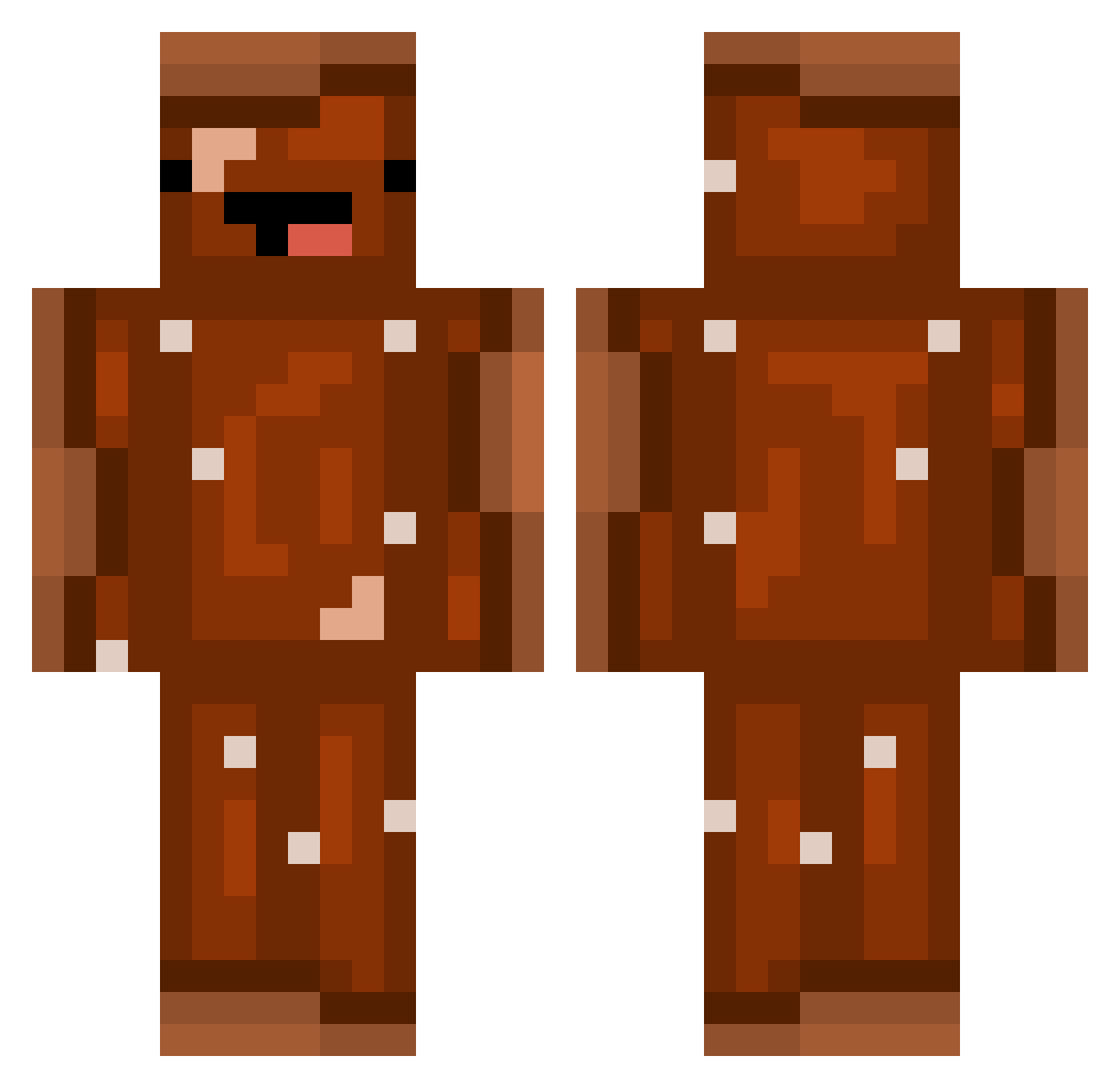 ConManDeez Minecraft skin, front and back view