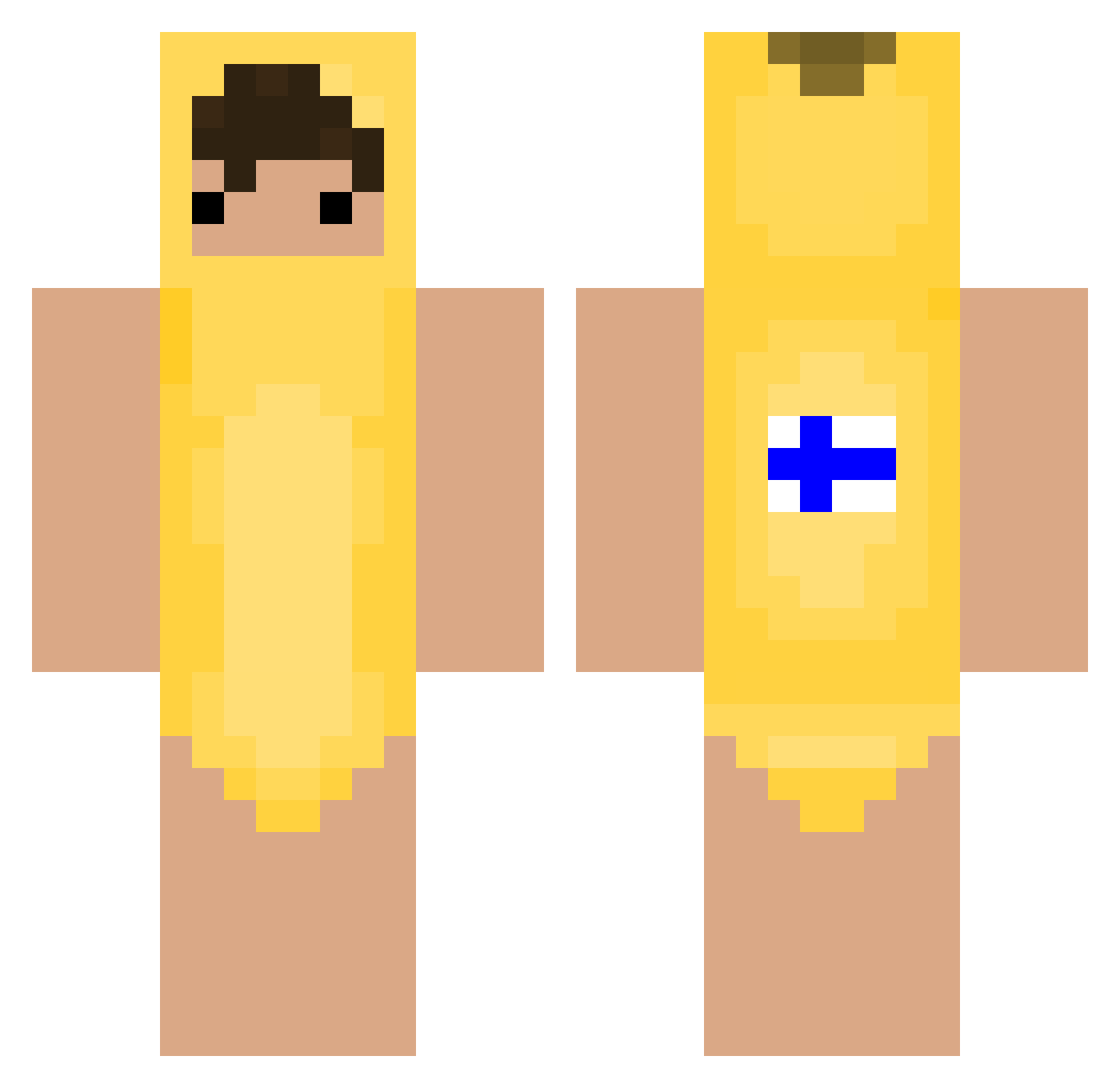 AfinnishGod Minecraft skin, front and back view