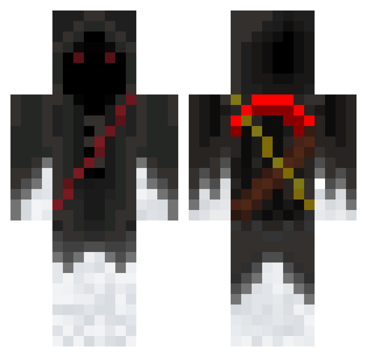 xCr33P3rK1lLa03x Minecraft skin, front and back view
