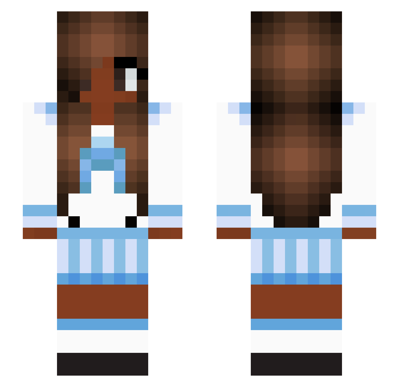 mxybelline Minecraft skin, front and back view