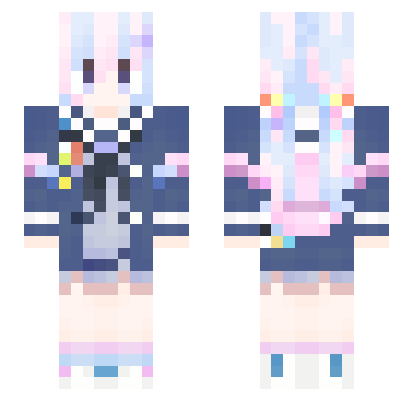 zhiktang Minecraft skin, front and back view