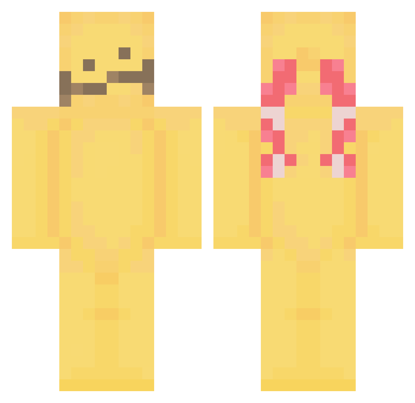 bellirai Minecraft skin, front and back view
