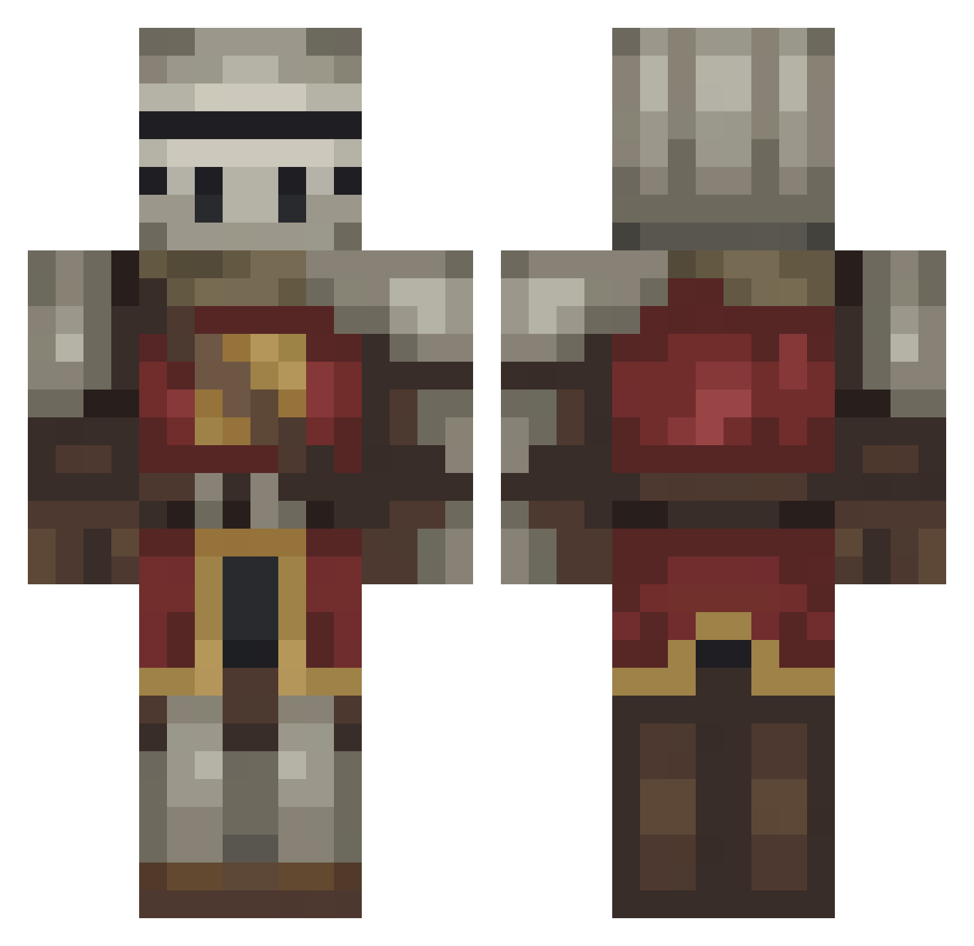 Mickman7 Minecraft skin, front and back view
