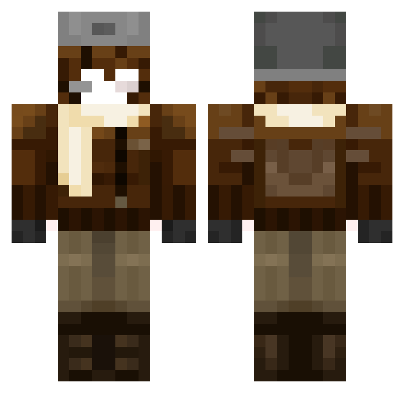 its_pilott Minecraft skin, front and back view