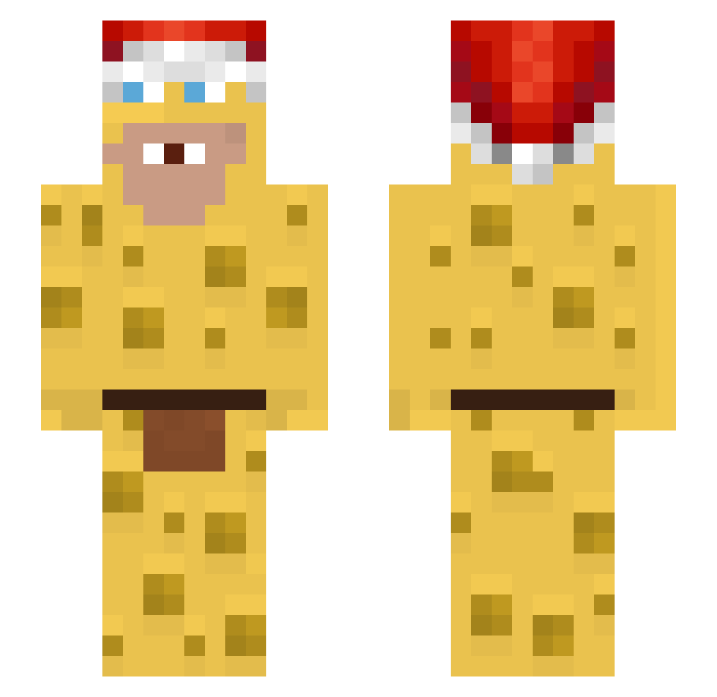 SkinnyW Minecraft skin, front and back view