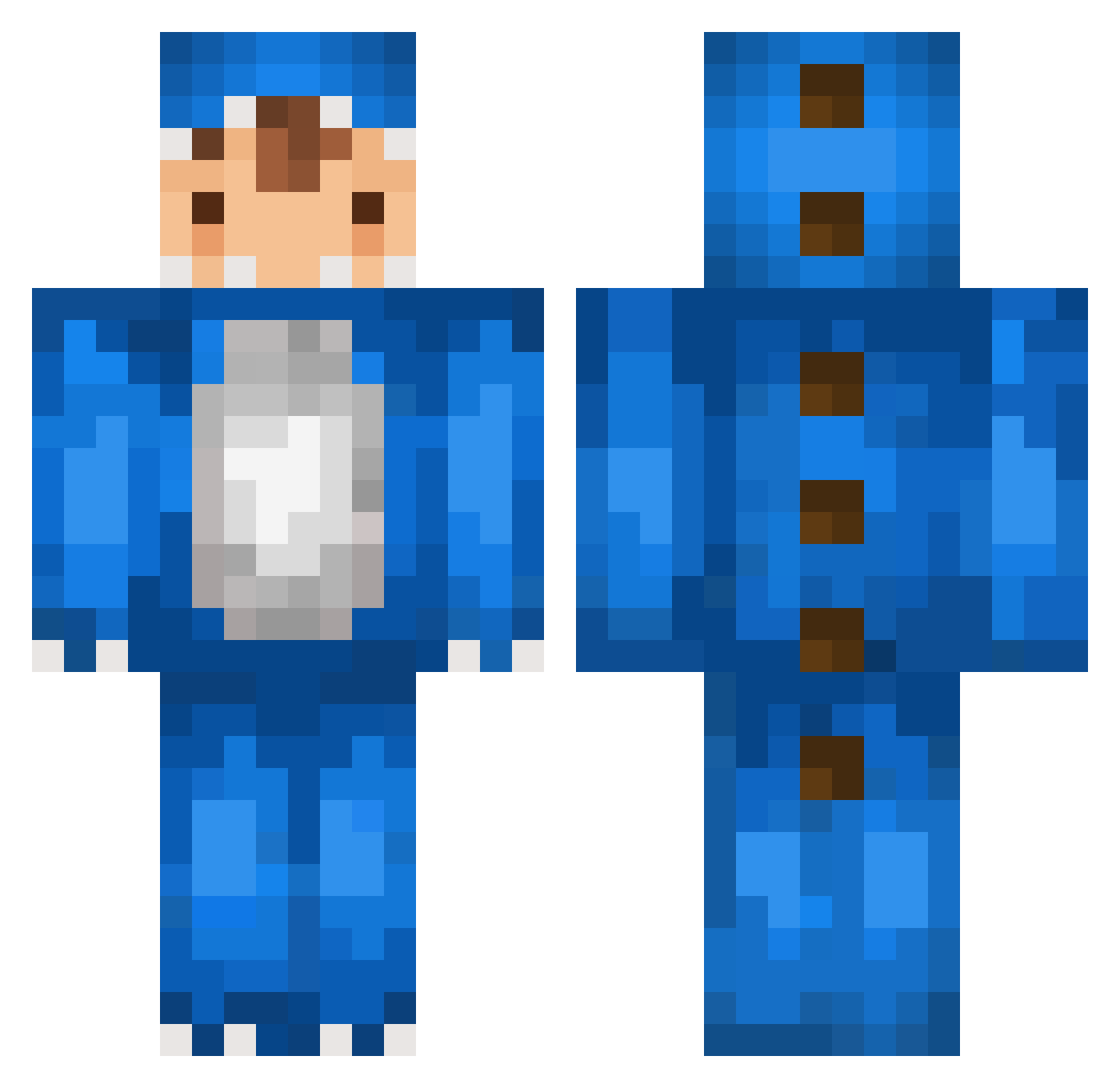 Fllioyd Minecraft skin, front and back view