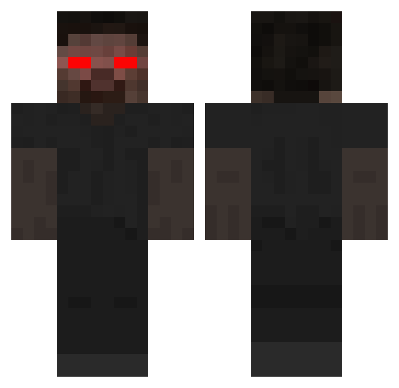 _kajus Minecraft skin, front and back view