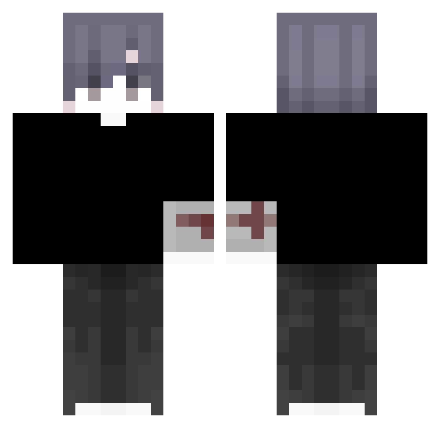 Zyrvox_ Minecraft skin, front and back view