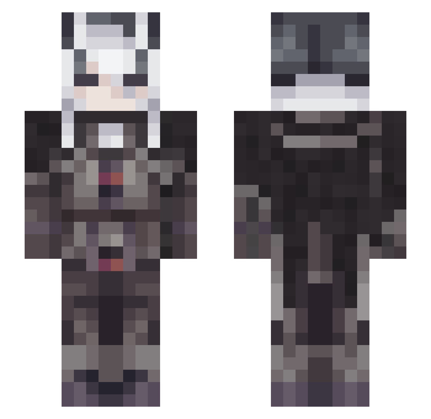 NIRo_HAN Minecraft skin, front and back view
