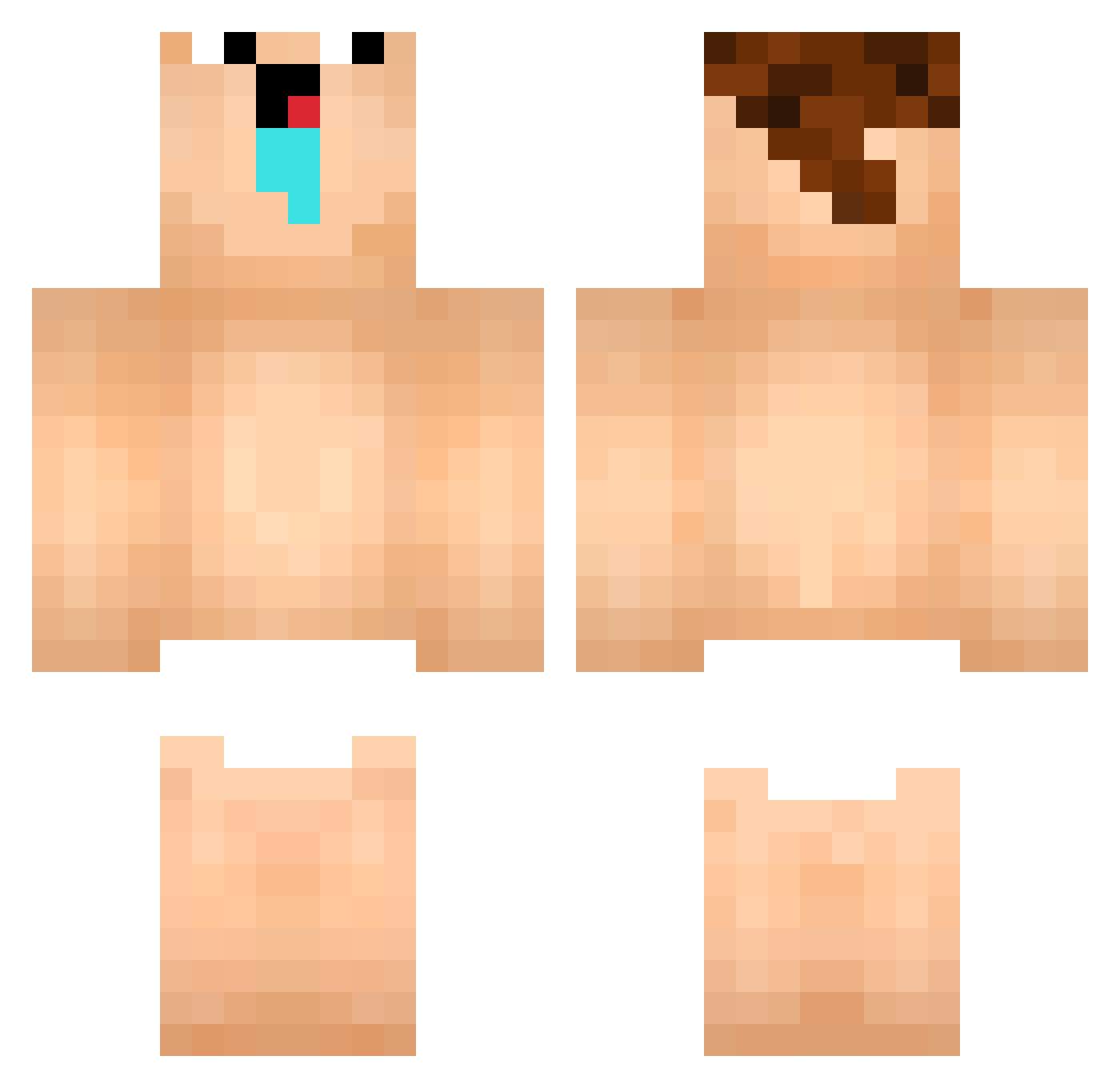 Buhga5657 Minecraft skin, front and back view