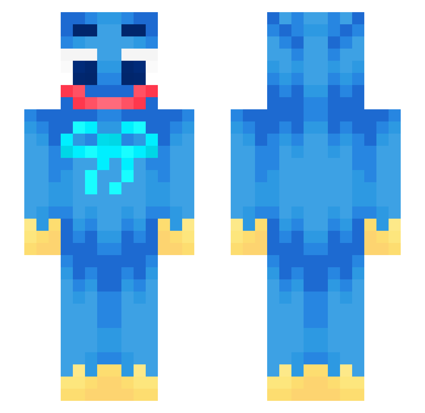 0Matz Minecraft skin, front and back view