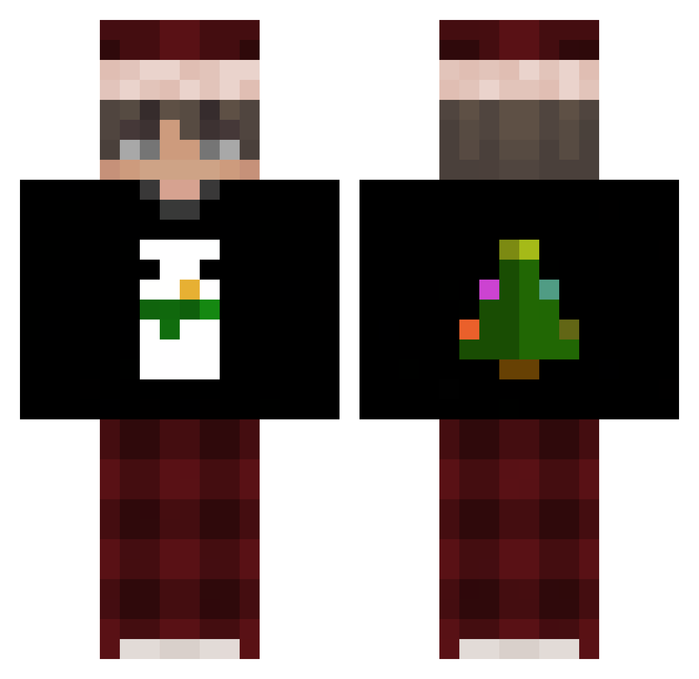 JollyDreww Minecraft skin, front and back view