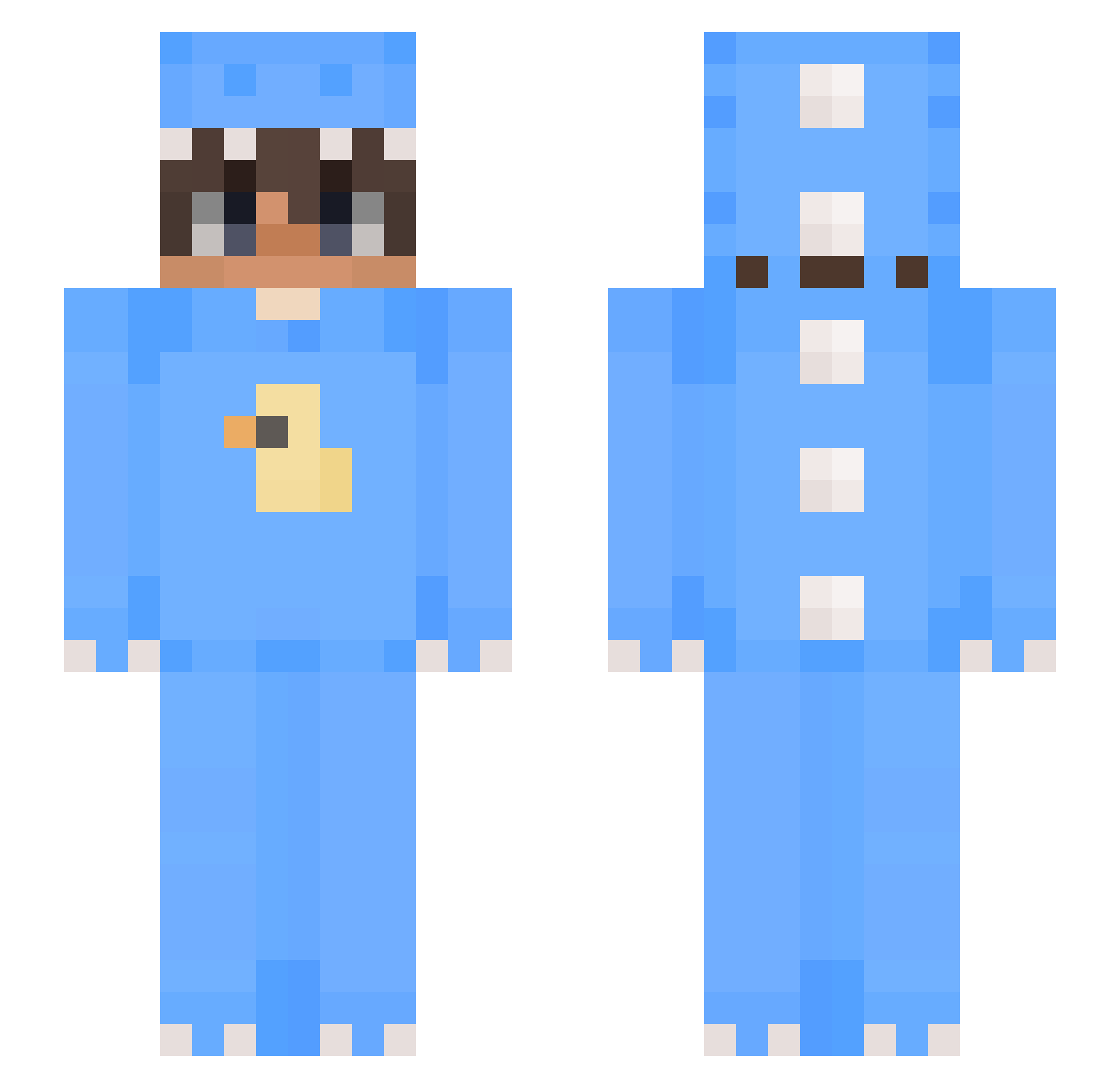 8012 Minecraft skin, front and back view