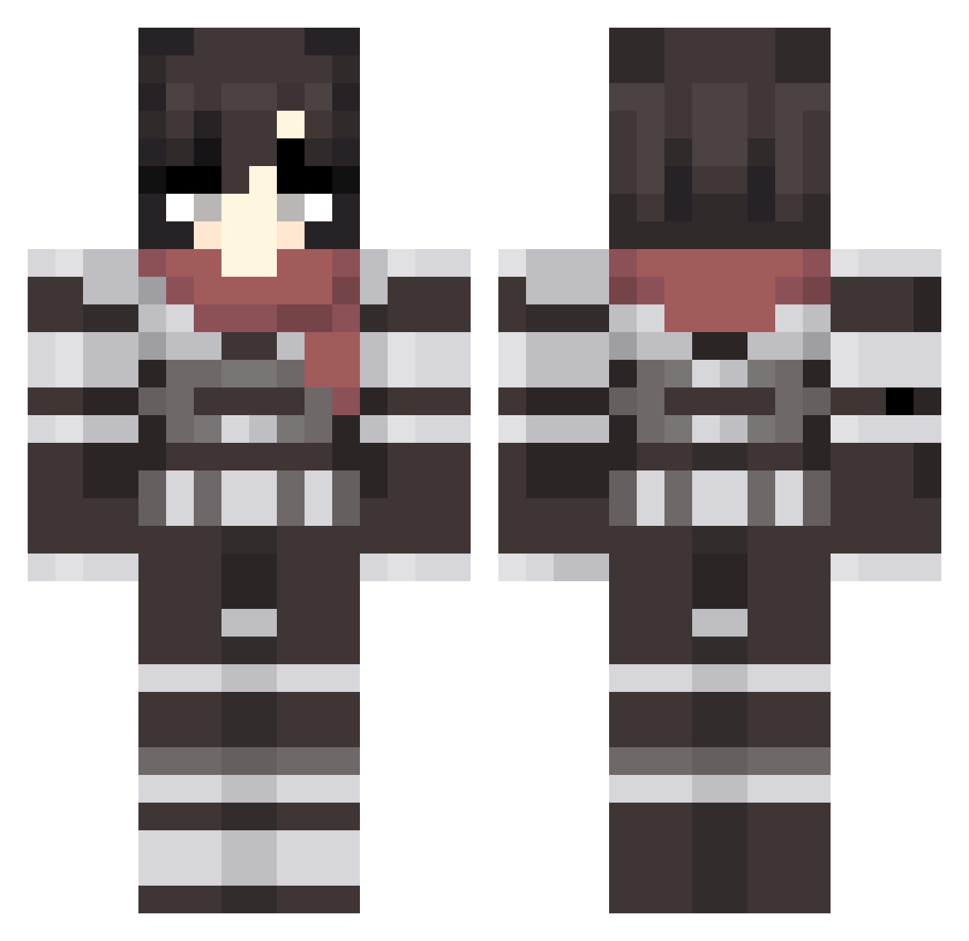 kevinlevrone2 Minecraft skin, front and back view