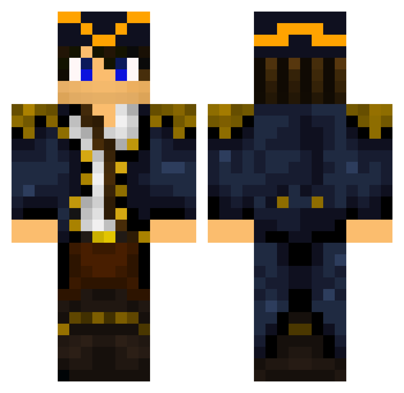 SailingSteven Minecraft skin, front and back view